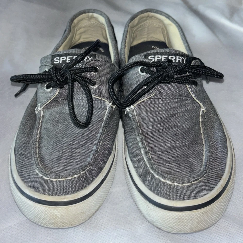Sperry Slip On Loafer Water Boat Shoes Gray Mens Size 7.5 Good Condition